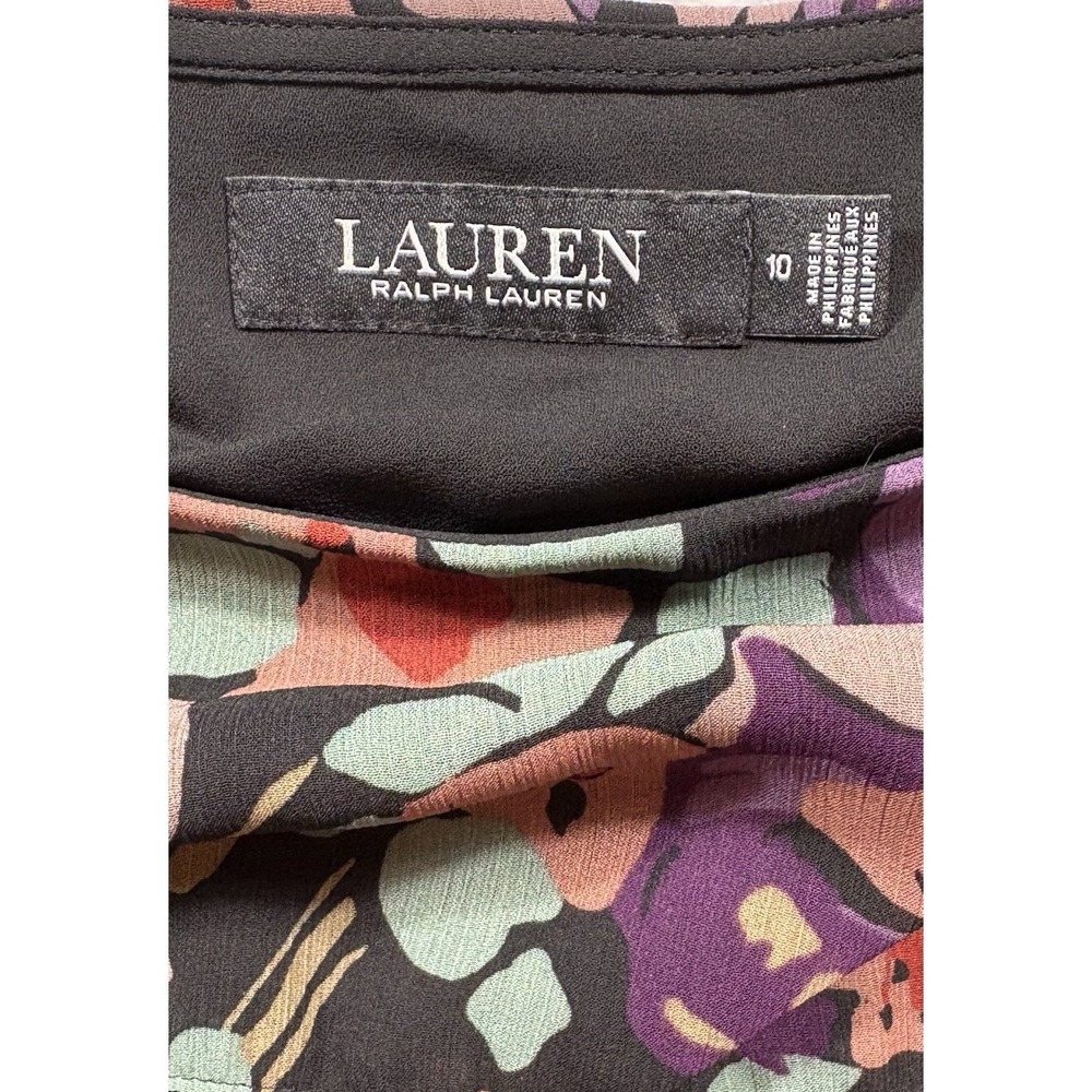 Lauren Ralph Lauren Black Label Women's Floral Crinkle Maxi Skirt Size 10 - 539 - Picture 4 of 8